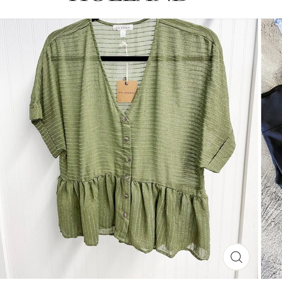 Blu Pepper Green Top - Picture 1 of 8